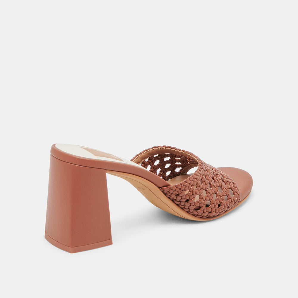 MARGOE HEELS COGNAC WOVEN STELLA | Dolce Vita Women