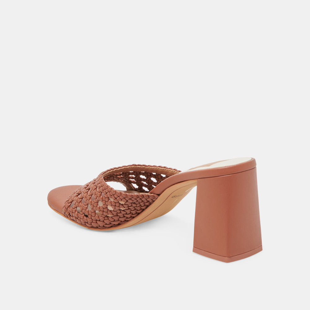 MARGOE HEELS COGNAC WOVEN STELLA | Dolce Vita Women