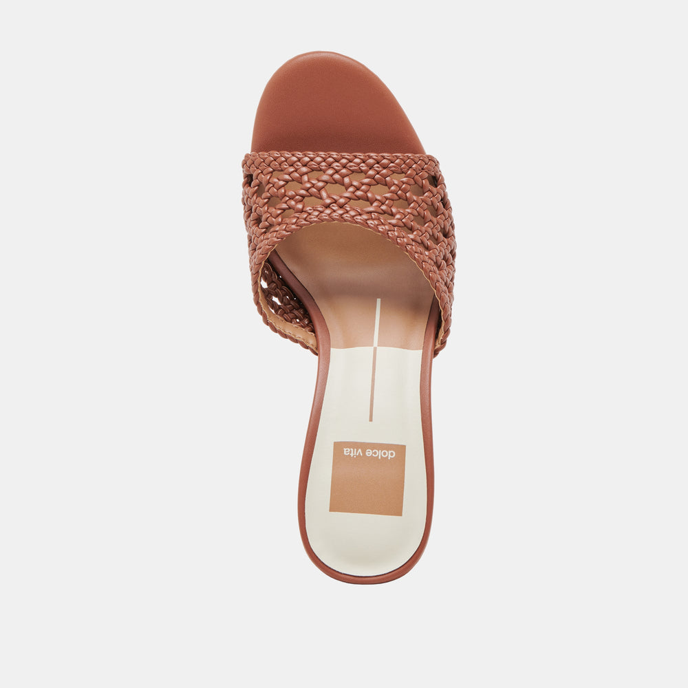 MARGOE HEELS COGNAC WOVEN STELLA | Dolce Vita Women