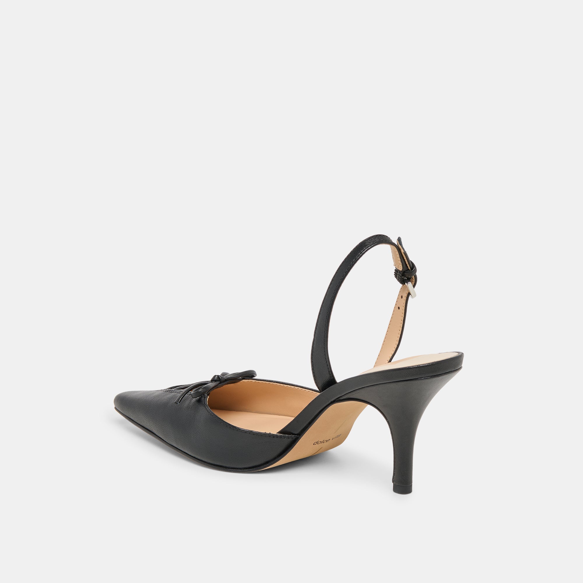 Hamya Black Leather Heels | Women Dolce Vita