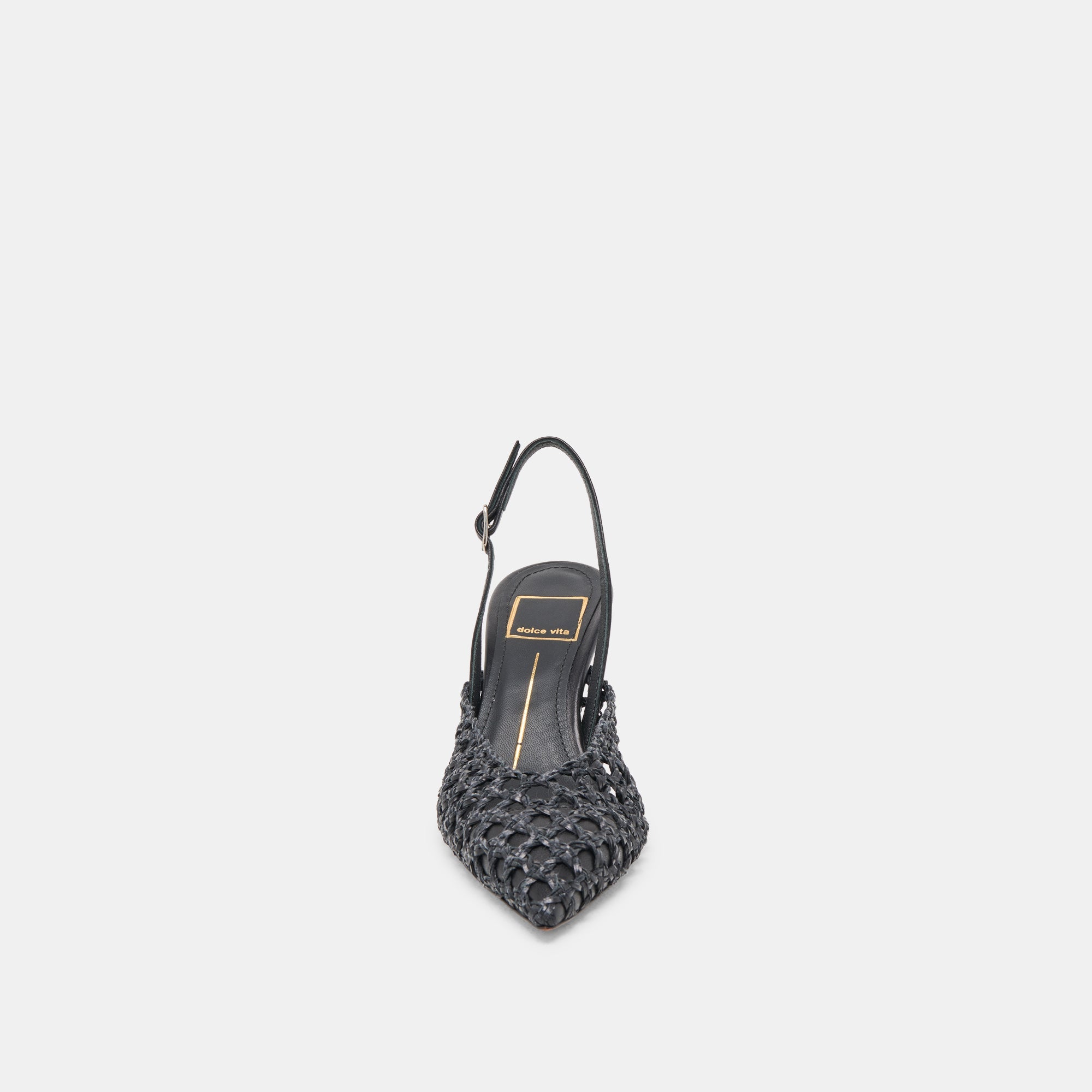 GLORIA HEELS BLACK WOVEN | Dolce Vita Women