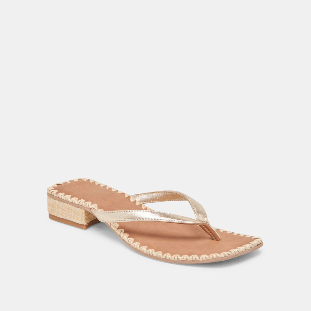 BARTY SANDALS GOLD METALLIC LEATHER | Dolce Vita Women