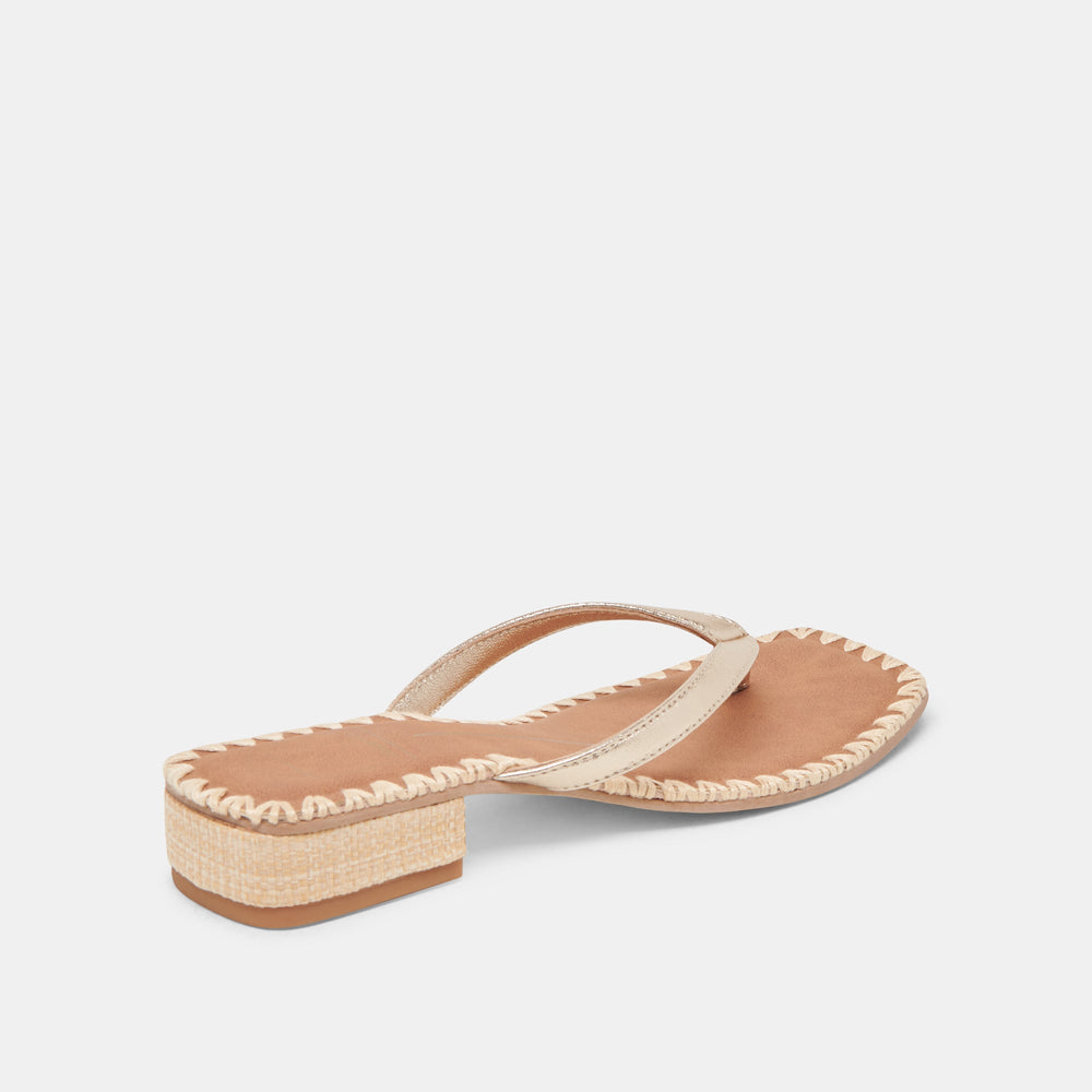 BARTY SANDALS GOLD METALLIC LEATHER | Dolce Vita Women
