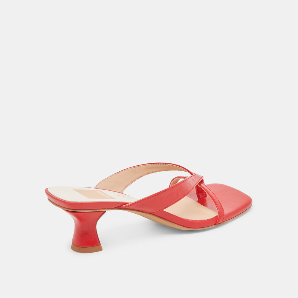 BREVEL WIDE HEELS CHILI LEATHER | Women Dolce Vita
