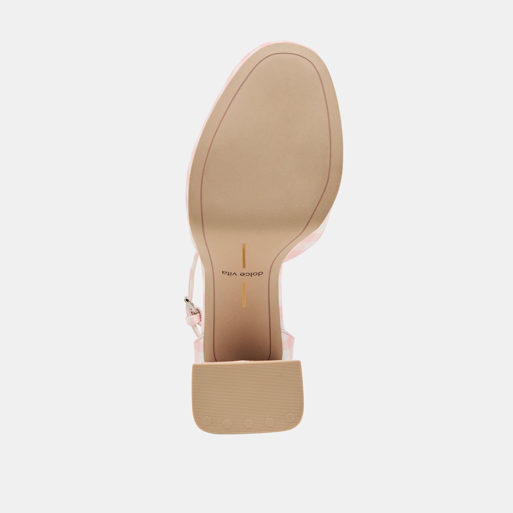 Pandro X Byrdie Golf Pink Plaid Gingham Wide Heels | Dolce Vita Women