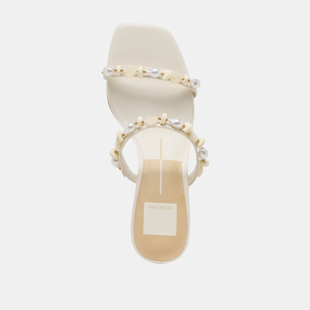 GRASON HEELS WHITE LEATHER | Women Dolce Vita