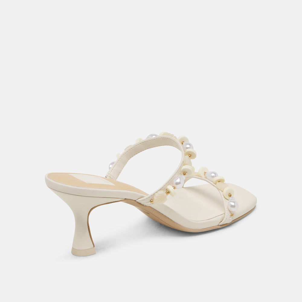 GRASON HEELS WHITE LEATHER | Women Dolce Vita