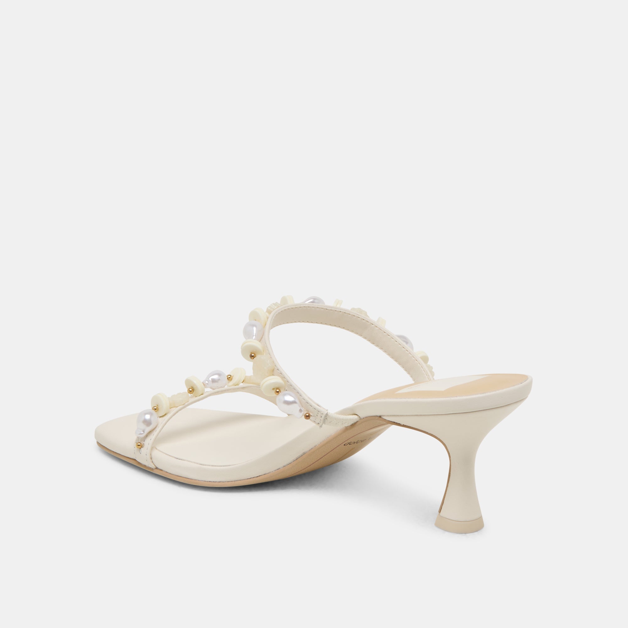 GRASON HEELS WHITE LEATHER | Women Dolce Vita