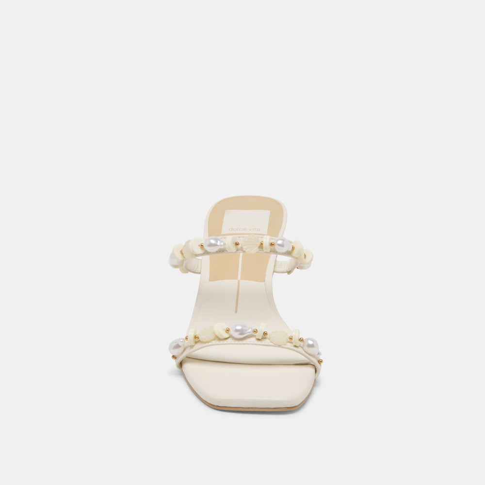GRASON HEELS WHITE LEATHER | Women Dolce Vita