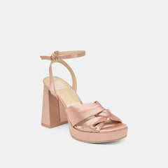 PARLO HEELS BLUSH SATIN | Women Dolce Vita