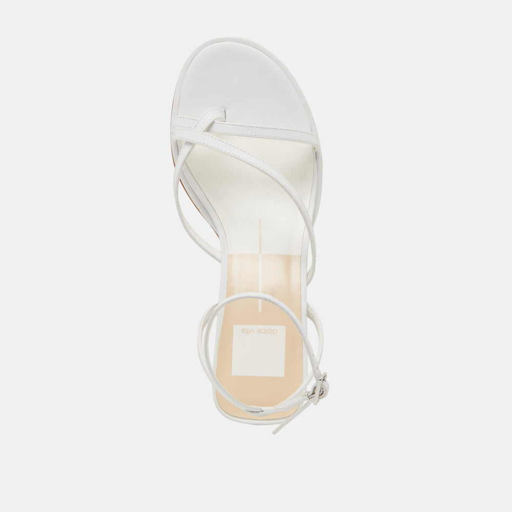 MORAH WIDE HEELS TRUE WHITE LEATHER | Dolce Vita Women