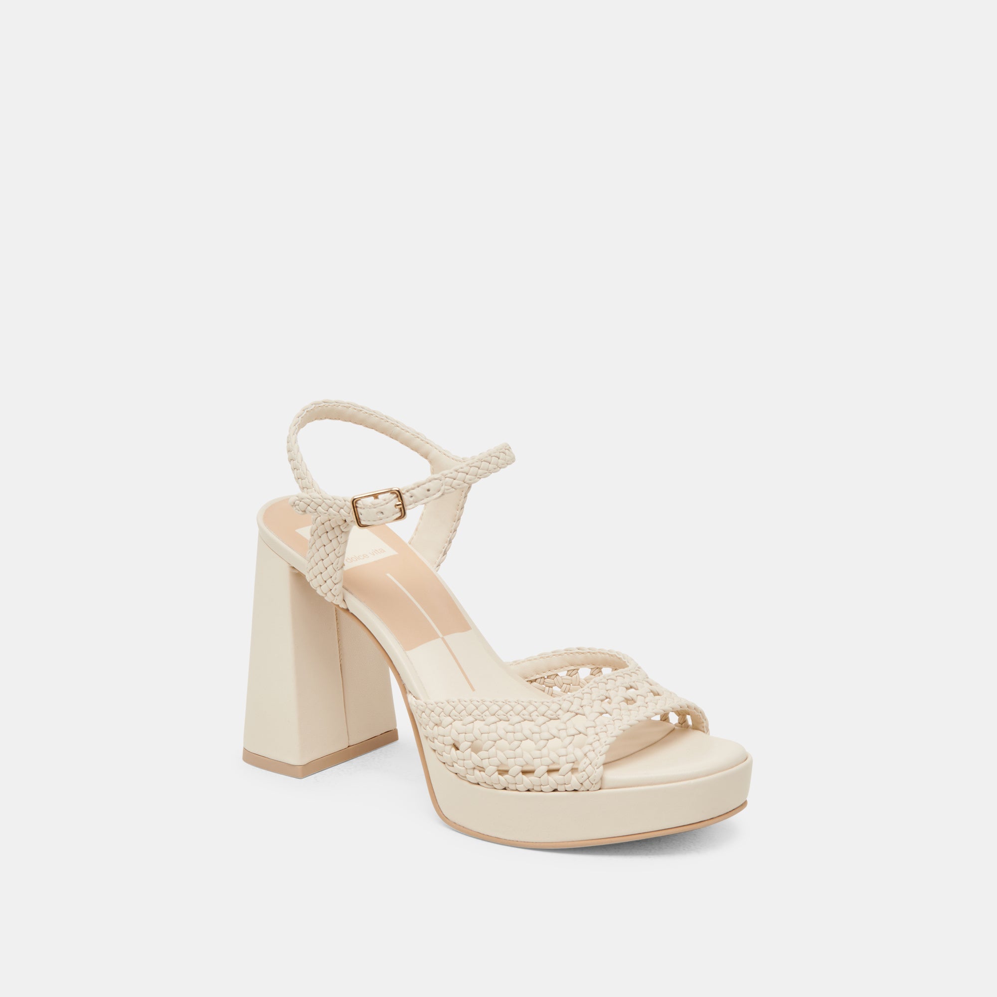 PEYTEN WIDE HEELS CREME WOVEN STELLA | Women Dolce Vita