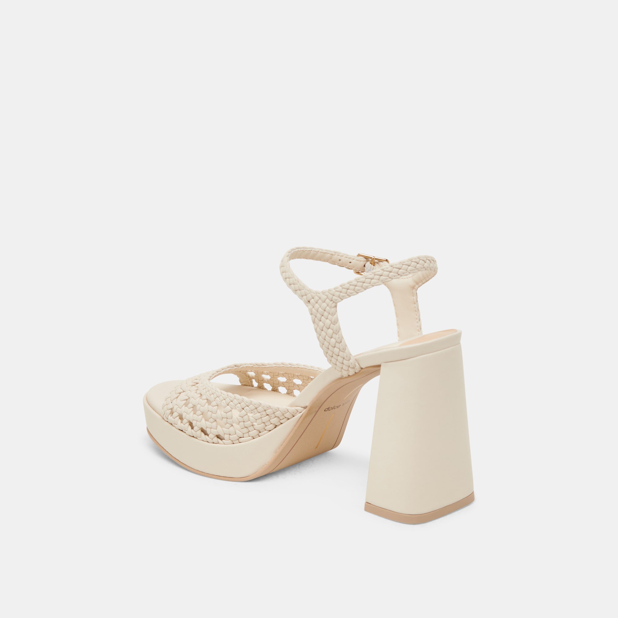 PEYTEN WIDE HEELS CREME WOVEN STELLA | Women Dolce Vita