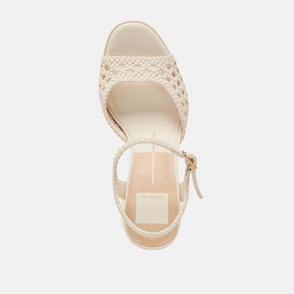 PEYTEN WIDE HEELS CREME WOVEN STELLA | Women Dolce Vita