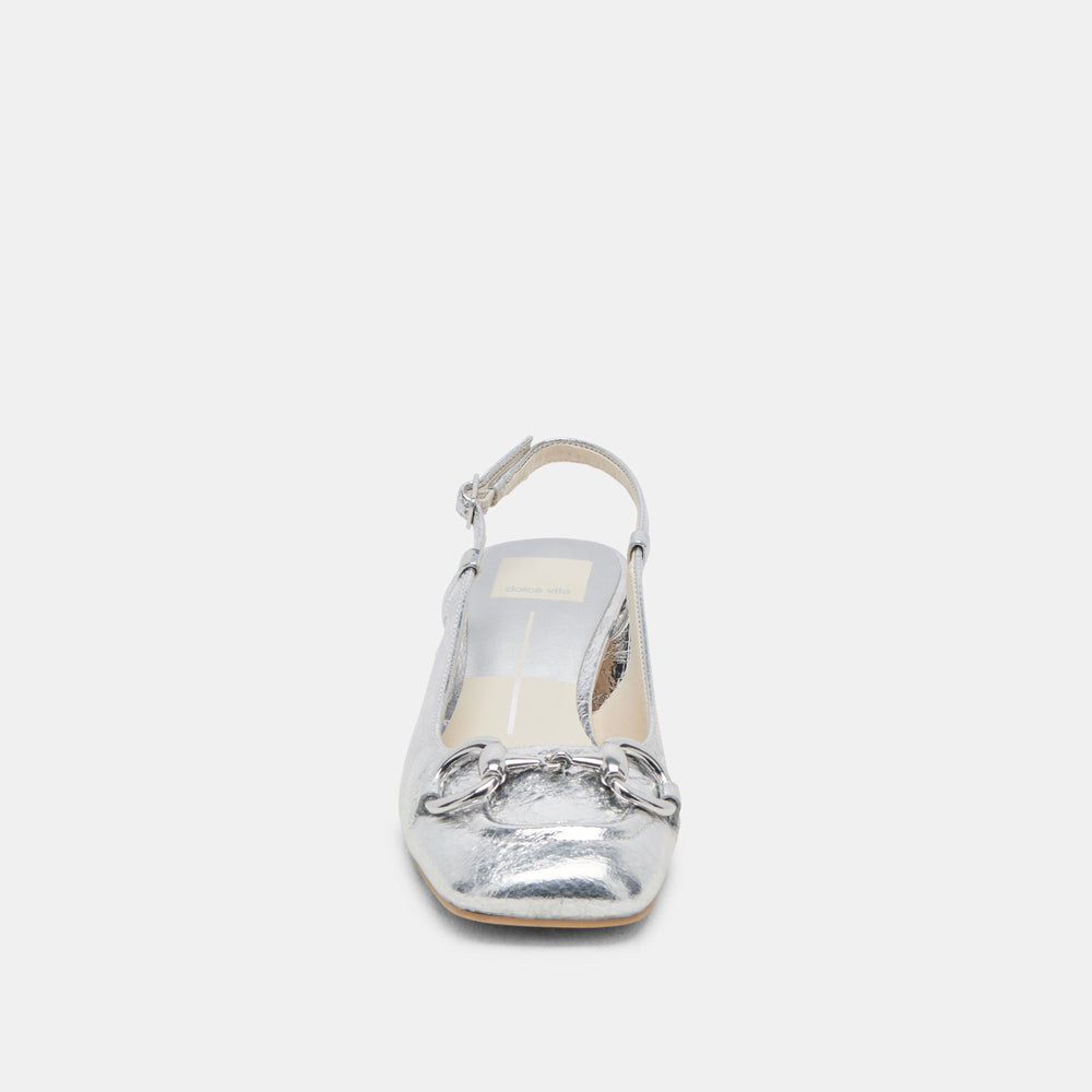 MELLI HEELS SILVER DISTRESSED LEATHER | Dolce Vita Women
