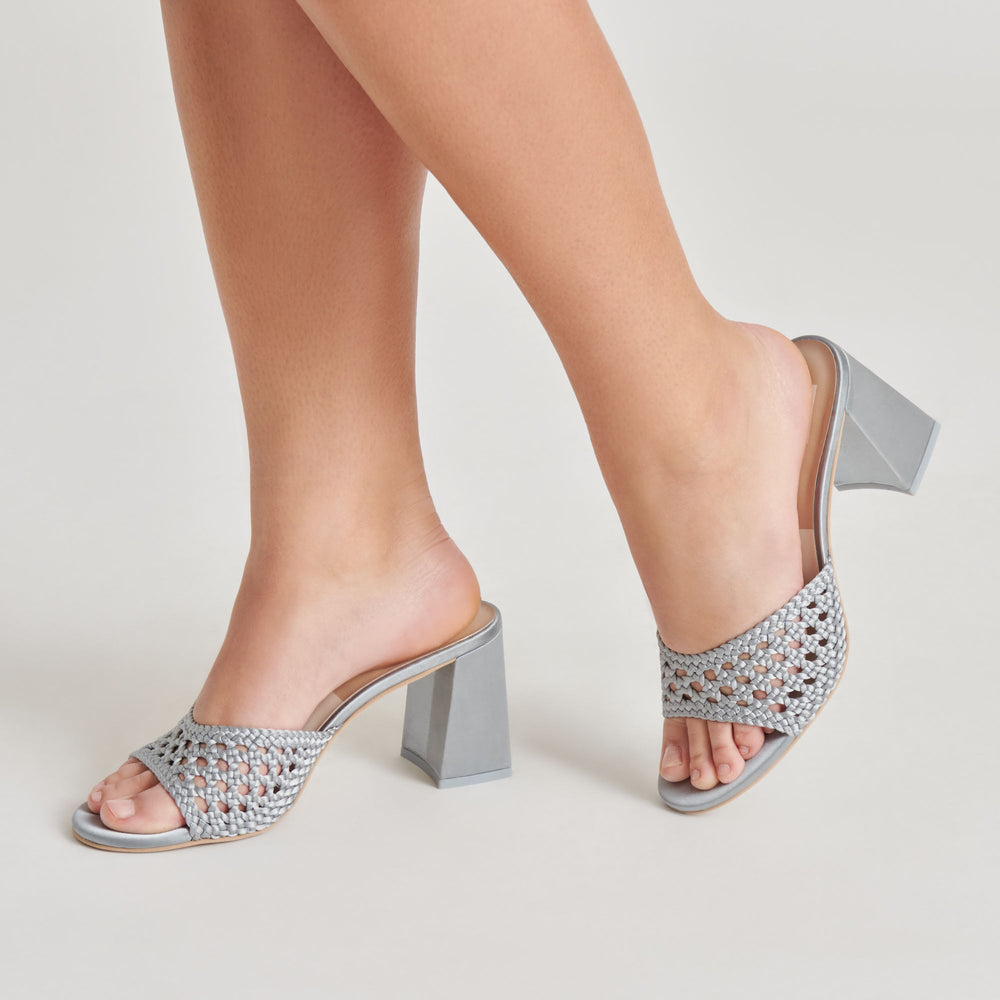 MARGOE HEELS LIGHT BLUE WOVEN SATIN | Dolce Vita Women