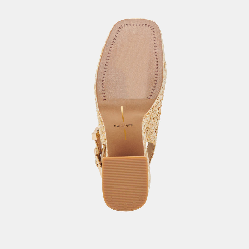 FLORES HEELS NATURAL RAFFIA | Women Dolce Vita