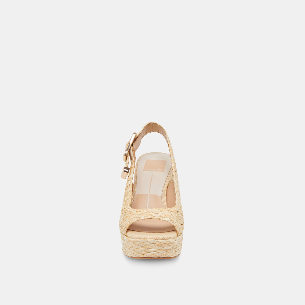 FLORES HEELS NATURAL RAFFIA | Women Dolce Vita