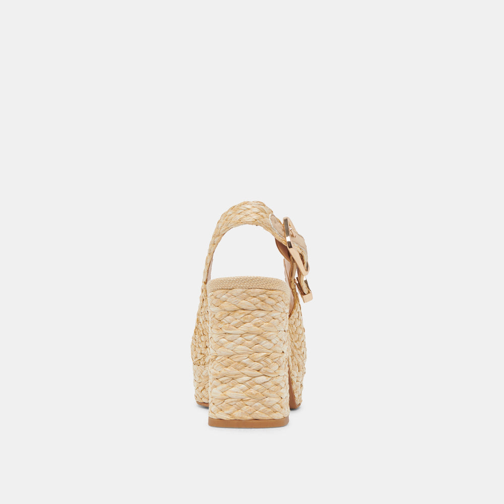 FLORES HEELS NATURAL RAFFIA | Women Dolce Vita