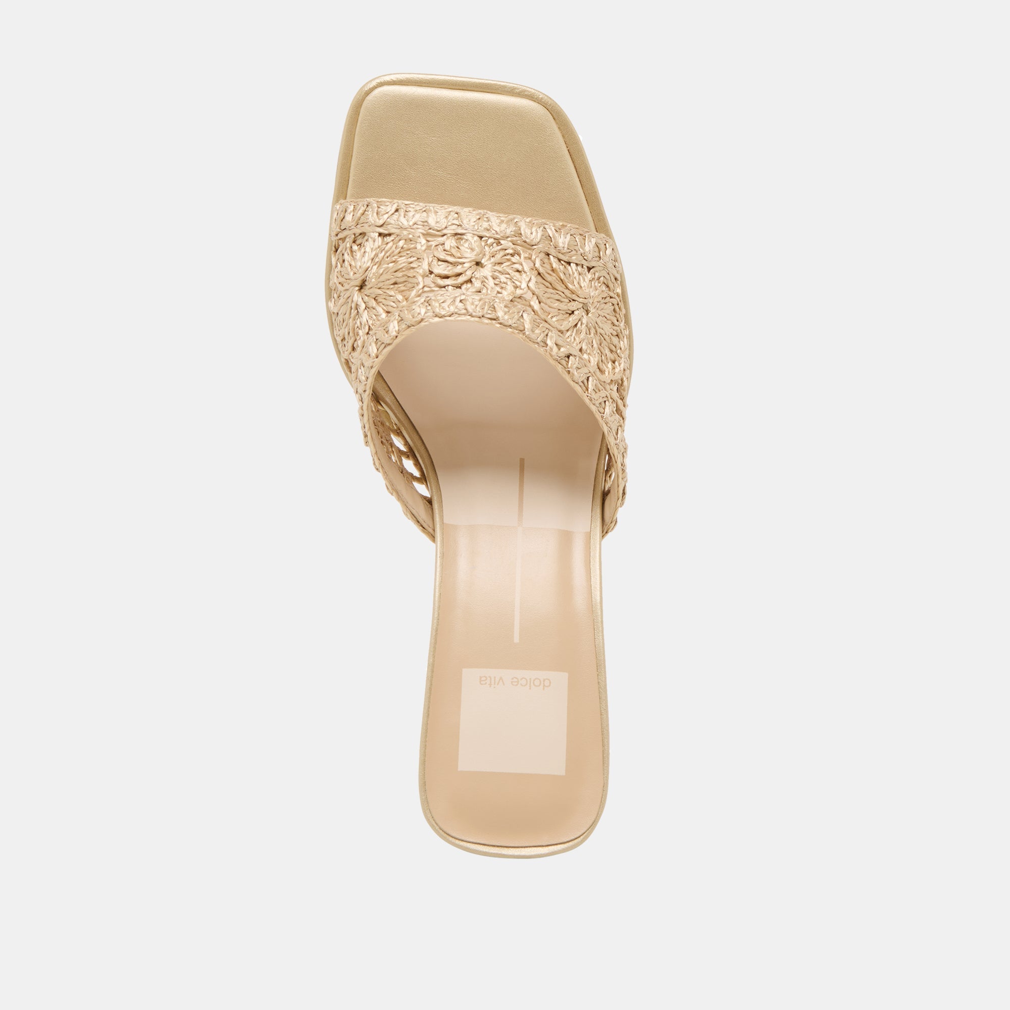 MAYLAH HEELS LIGHT GOLD MACRAME | Women Dolce Vita