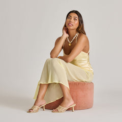 MAYLAH HEELS LIGHT GOLD MACRAME | Women Dolce Vita