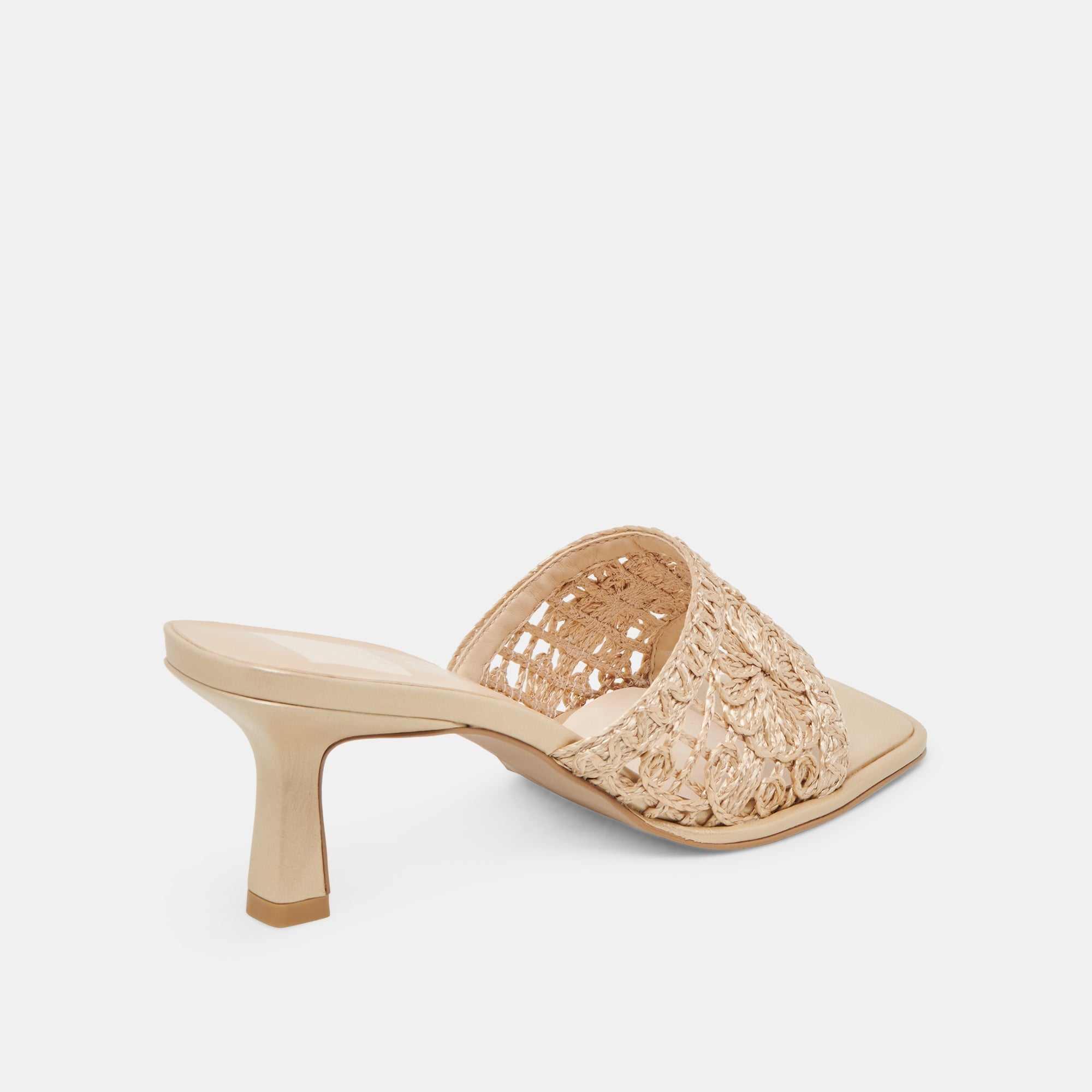 MAYLAH HEELS LIGHT GOLD MACRAME | Women Dolce Vita