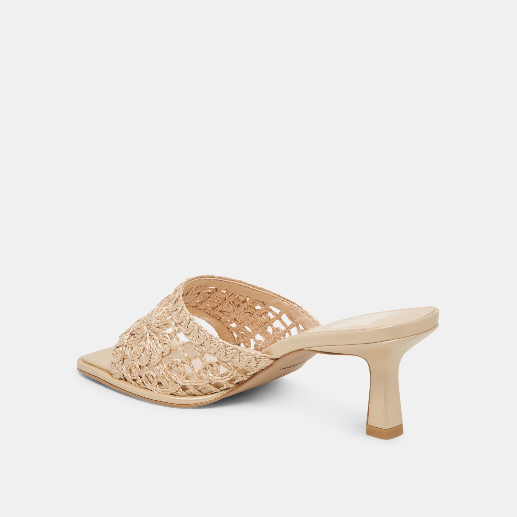 MAYLAH HEELS LIGHT GOLD MACRAME | Women Dolce Vita