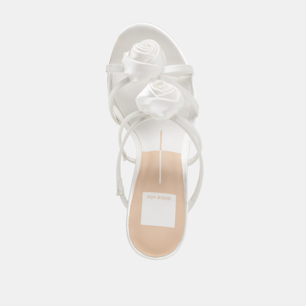 LINZY HEELS TRUE WHITE SATIN | Women Dolce Vita