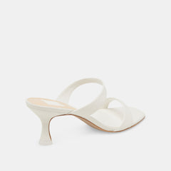 Genora Wide White Leather Heels | Dolce Vita Women