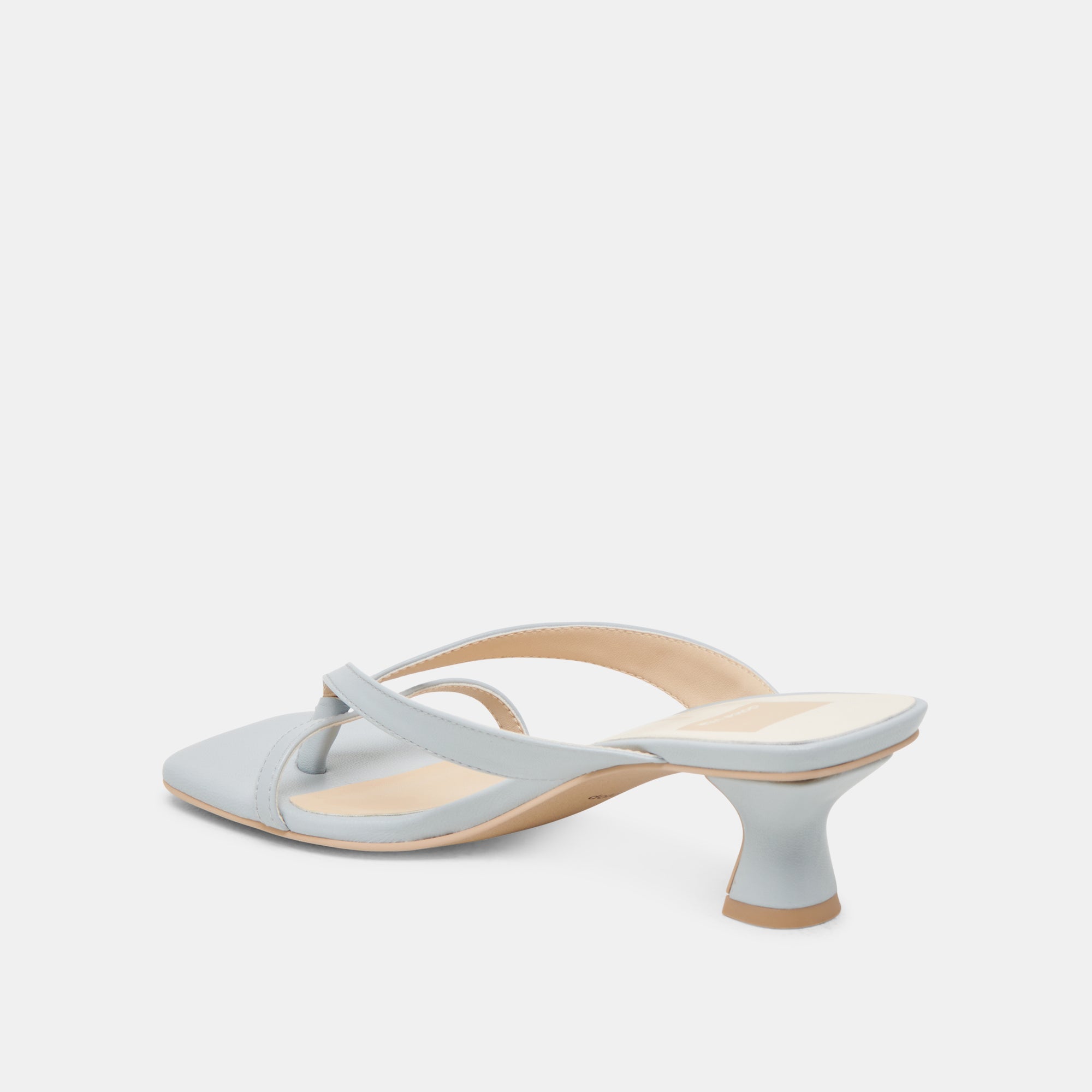 BREVEL WIDE HEELS LIGHT BLUE LEATHER | Women Dolce Vita