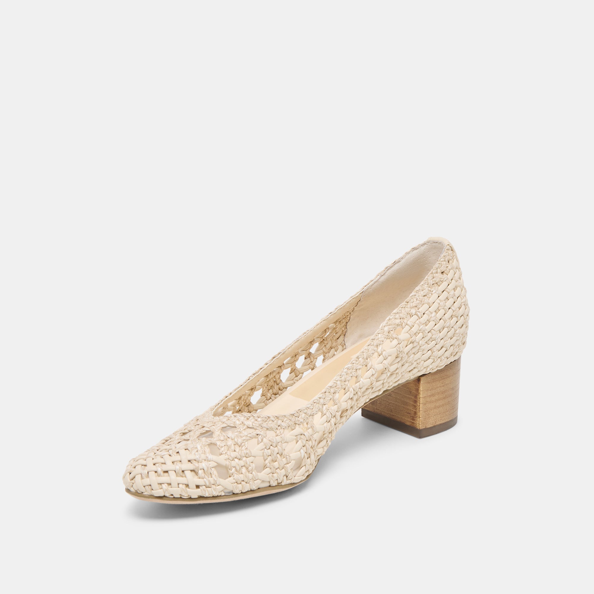 Lula Ivory Multi Woven Raffia Heels | Dolce Vita Women