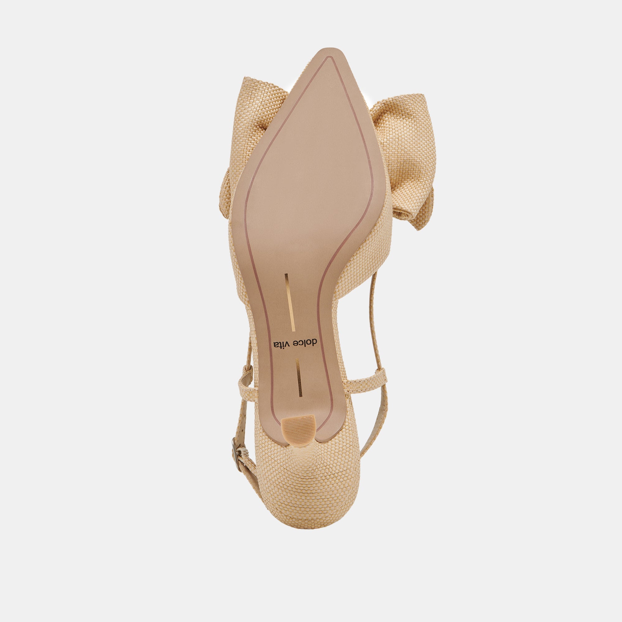 ODELA BOW HEELS NATURAL WOVEN RAFFIA | Women Dolce Vita