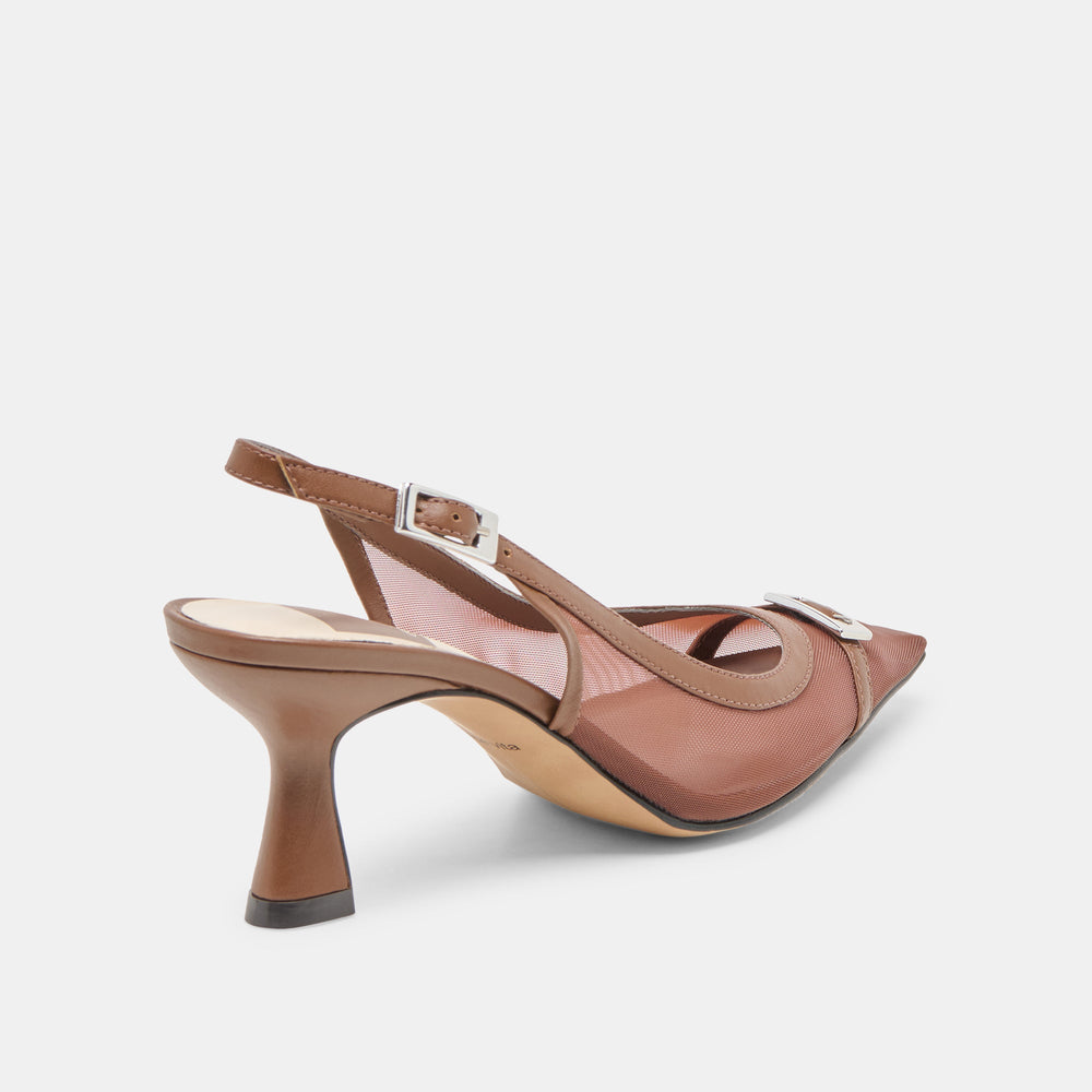 Lorine Espresso Mesh Heels | Dolce Vita Women