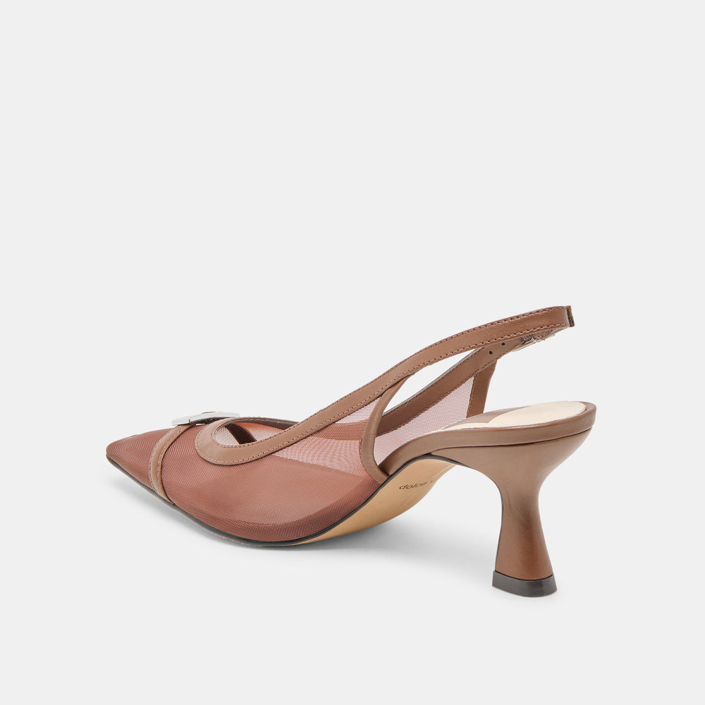 Lorine Espresso Mesh Heels | Dolce Vita Women