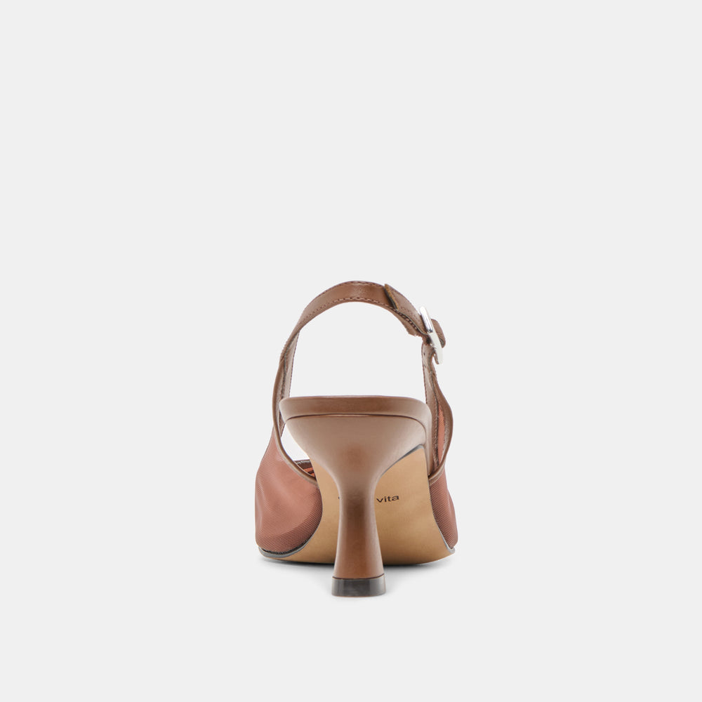 Lorine Espresso Mesh Heels | Dolce Vita Women