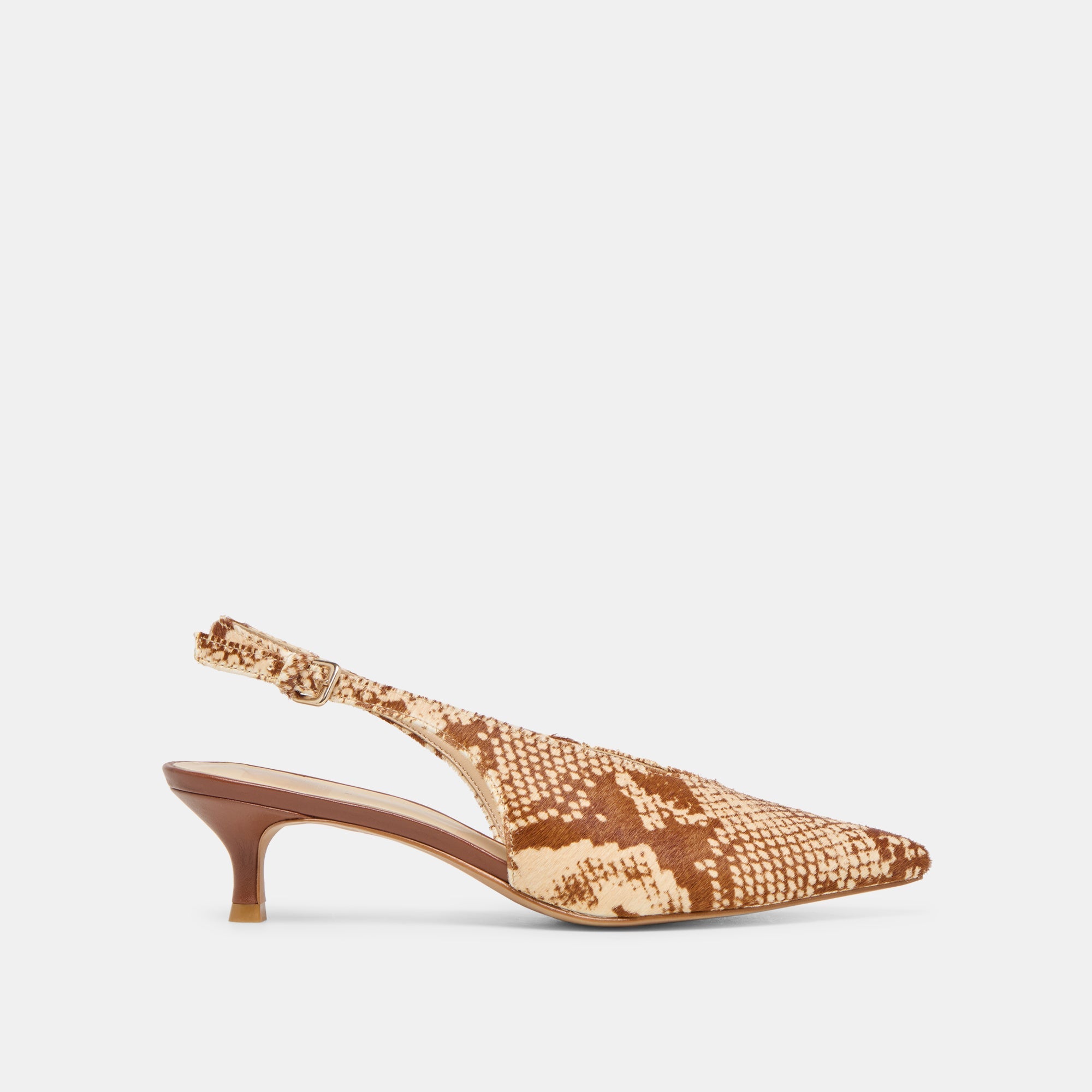 Alenna Brown Snake Calf Hair Heels | Women Dolce Vita
