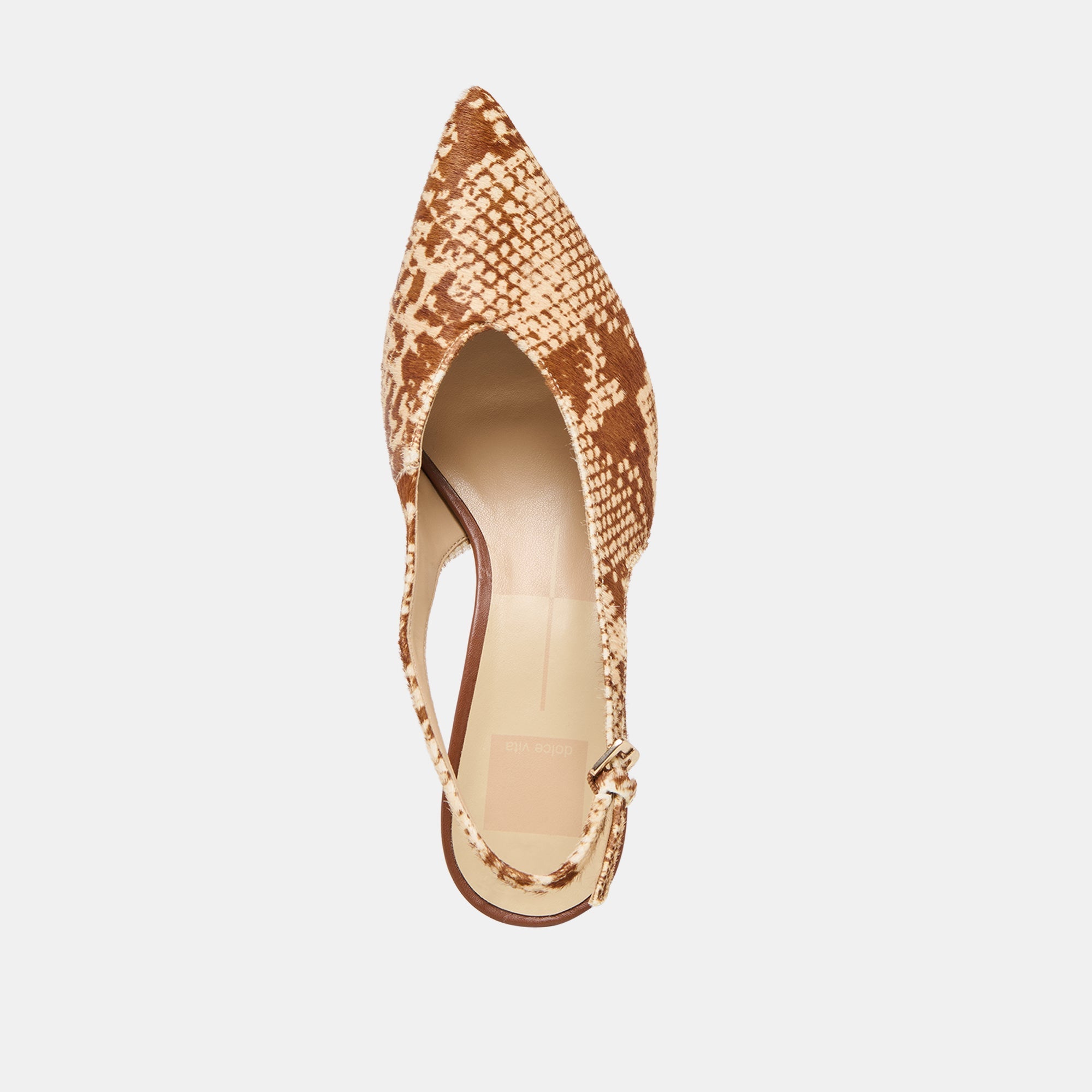 Alenna Brown Snake Calf Hair Heels | Women Dolce Vita