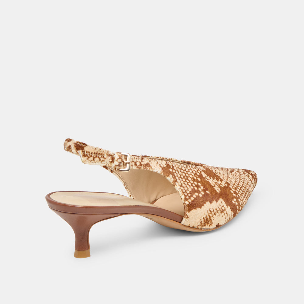Alenna Brown Snake Calf Hair Heels | Women Dolce Vita