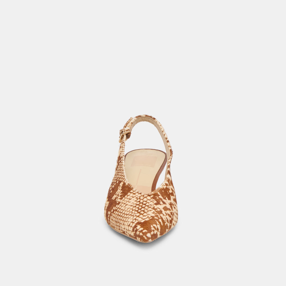 Alenna Brown Snake Calf Hair Heels | Women Dolce Vita