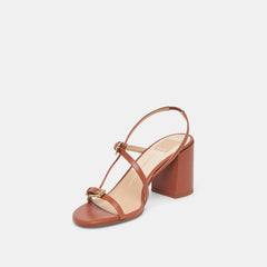 Faye Cognac Leather Heels | Women Dolce Vita