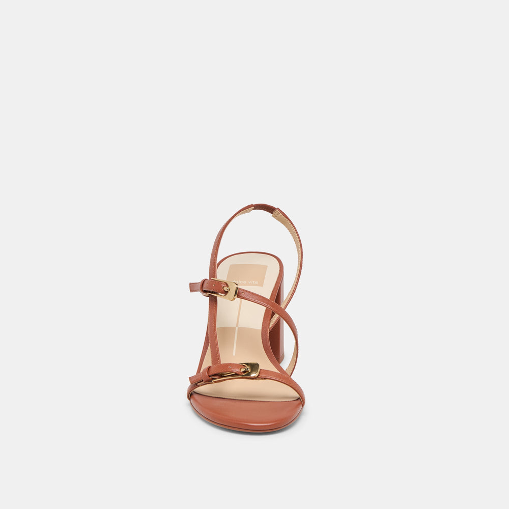 Faye Cognac Leather Heels | Women Dolce Vita