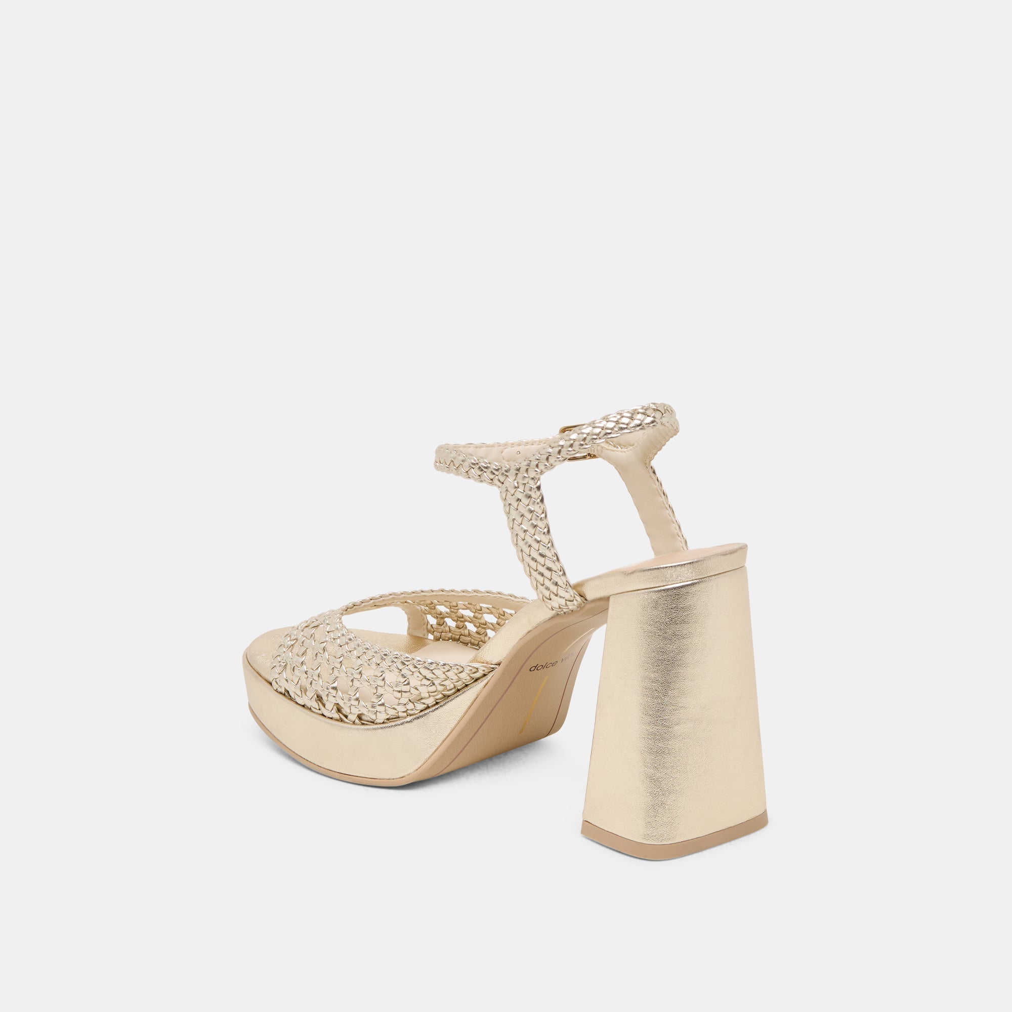 PEYTEN HEELS LIGHT GOLD WOVEN STELLA | Dolce Vita Women