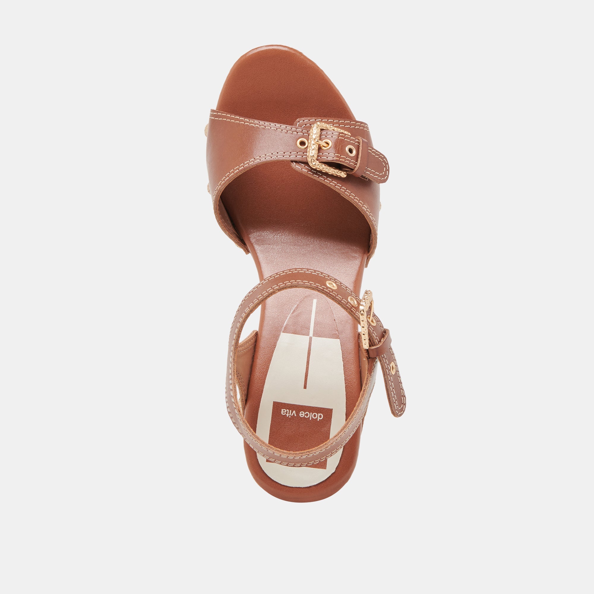 YANDY HEELS COGNAC LEATHER | Women Dolce Vita