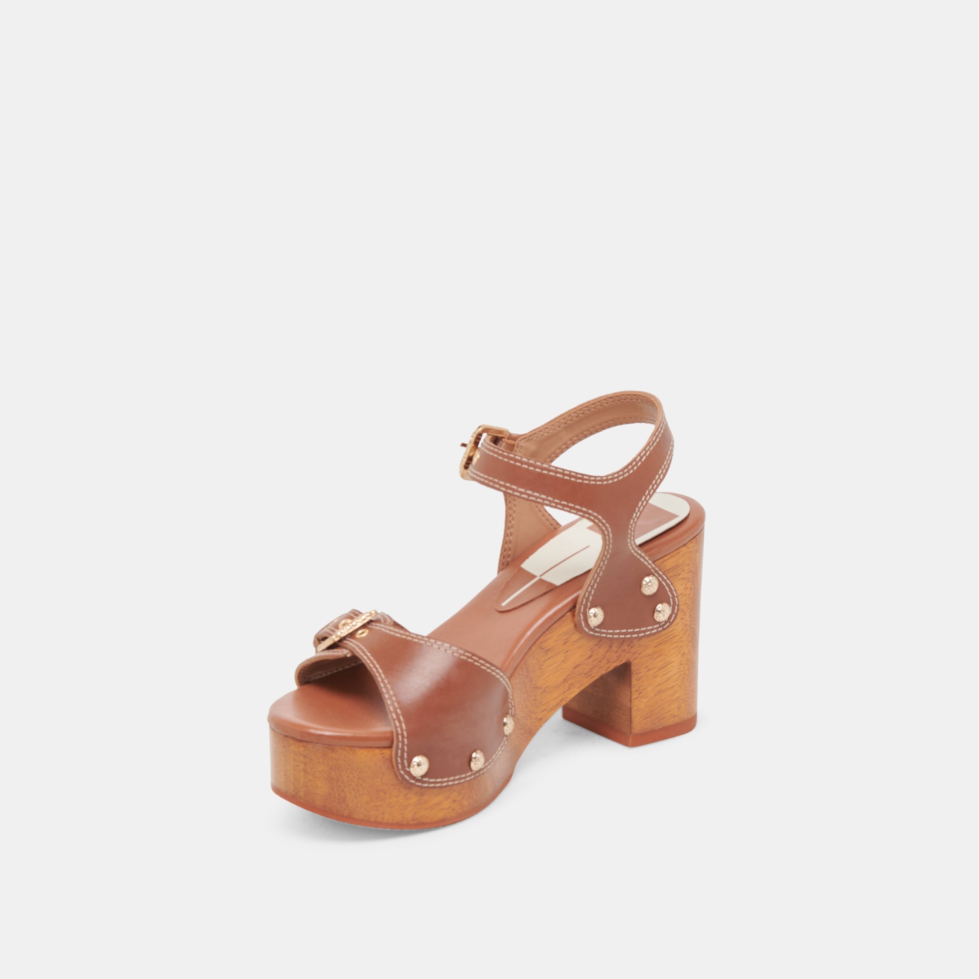 YANDY HEELS COGNAC LEATHER | Women Dolce Vita