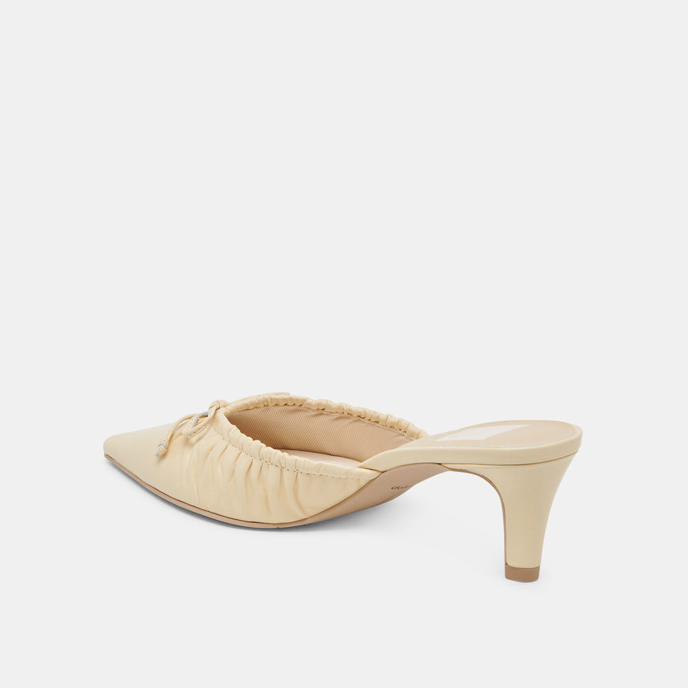 KAIRI MID HEELS LIGHT YELLOW CRINKLE PATENT | Dolce Vita Women