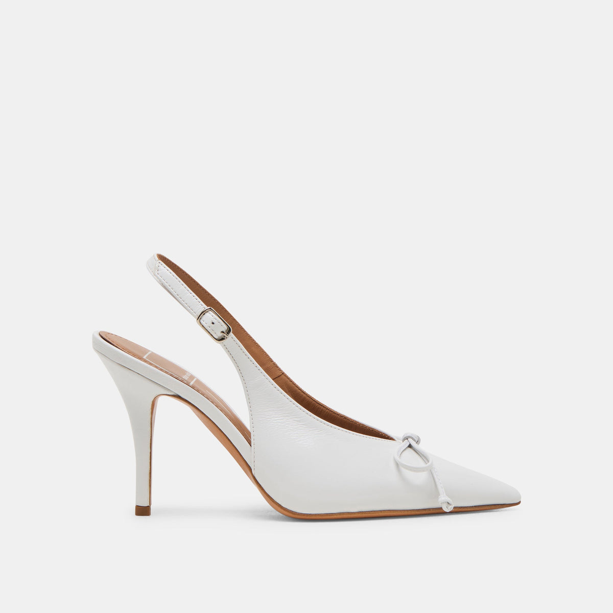 GEENA HEELS WHITE LEATHER | Women Dolce Vita