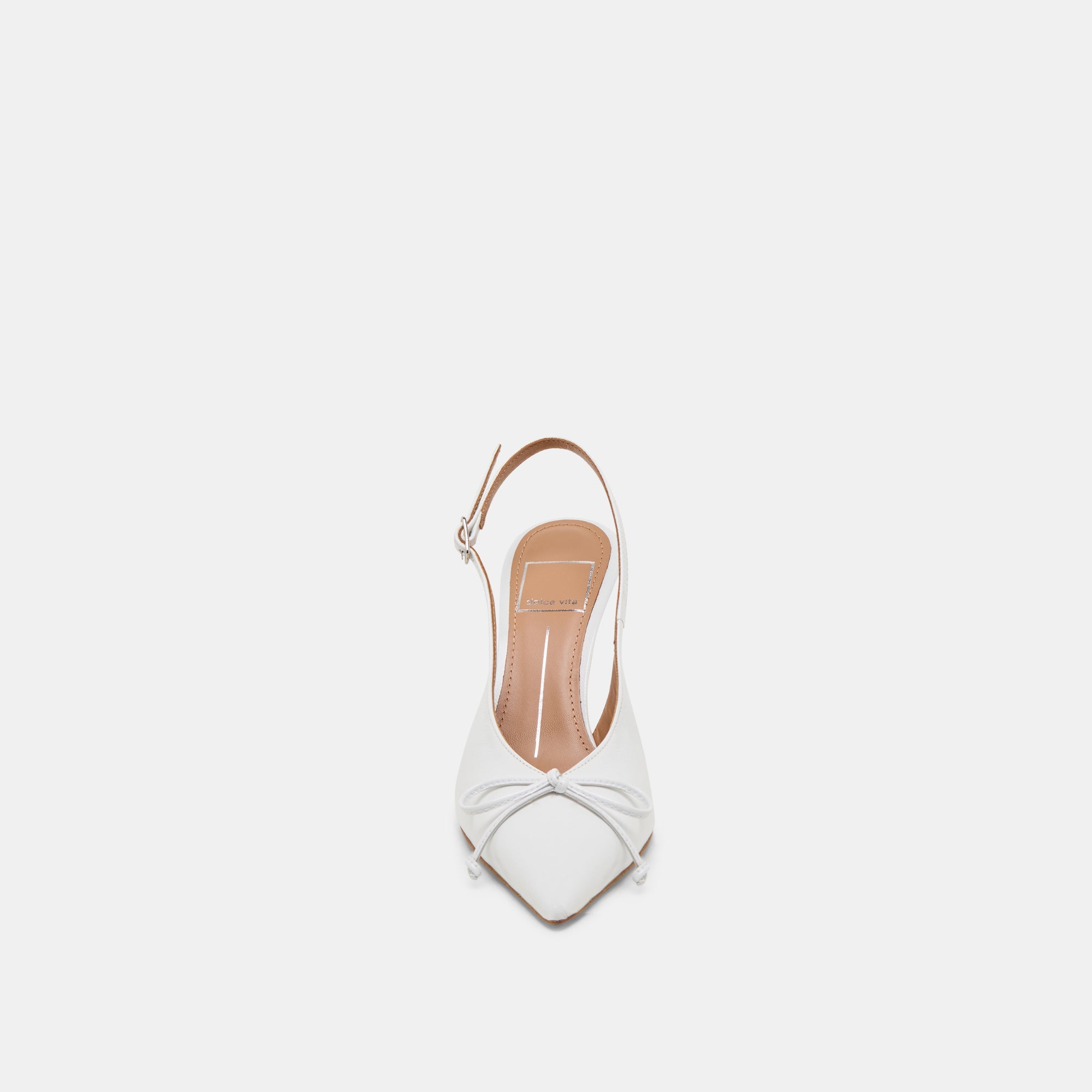 GEENA HEELS WHITE LEATHER | Women Dolce Vita