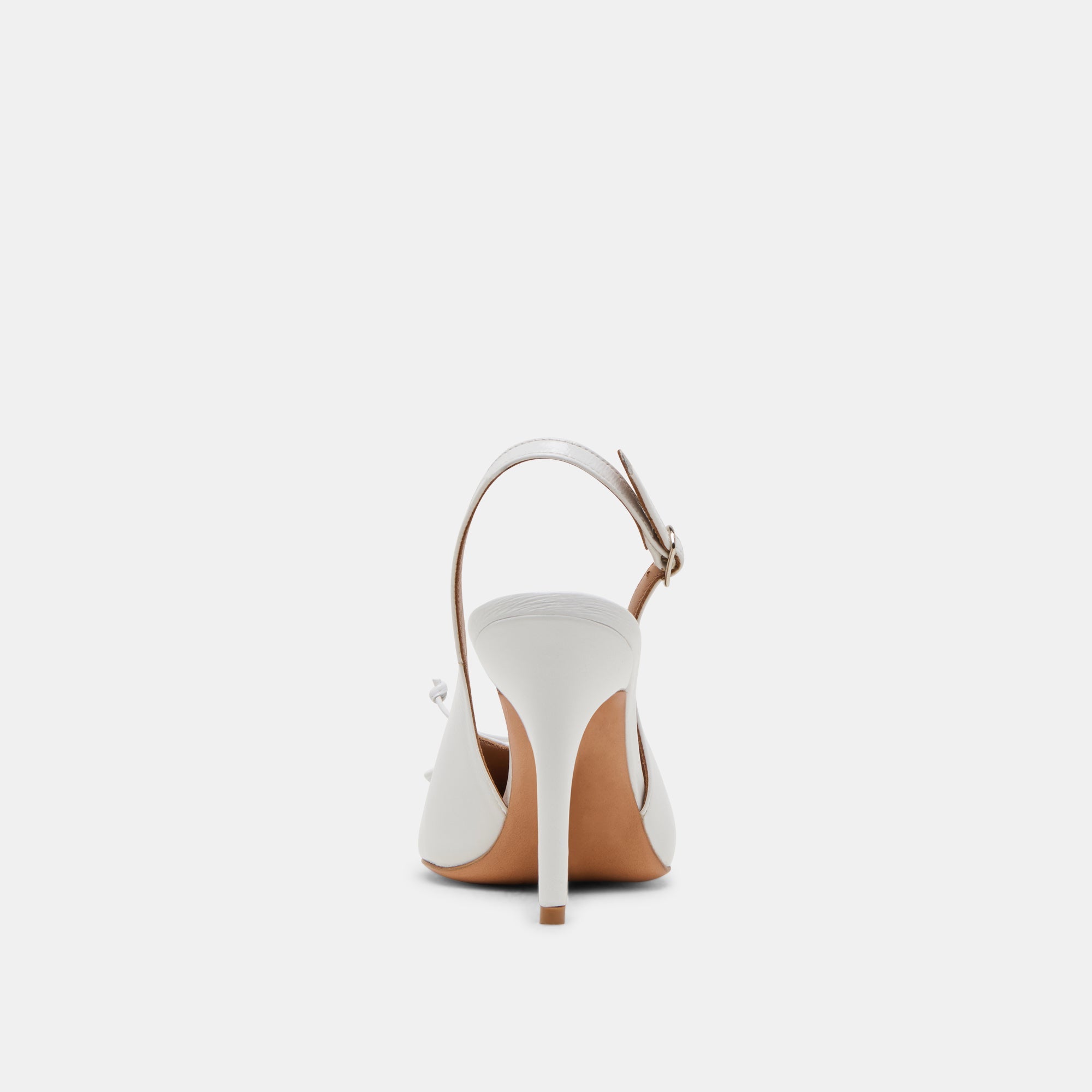 GEENA HEELS WHITE LEATHER | Women Dolce Vita