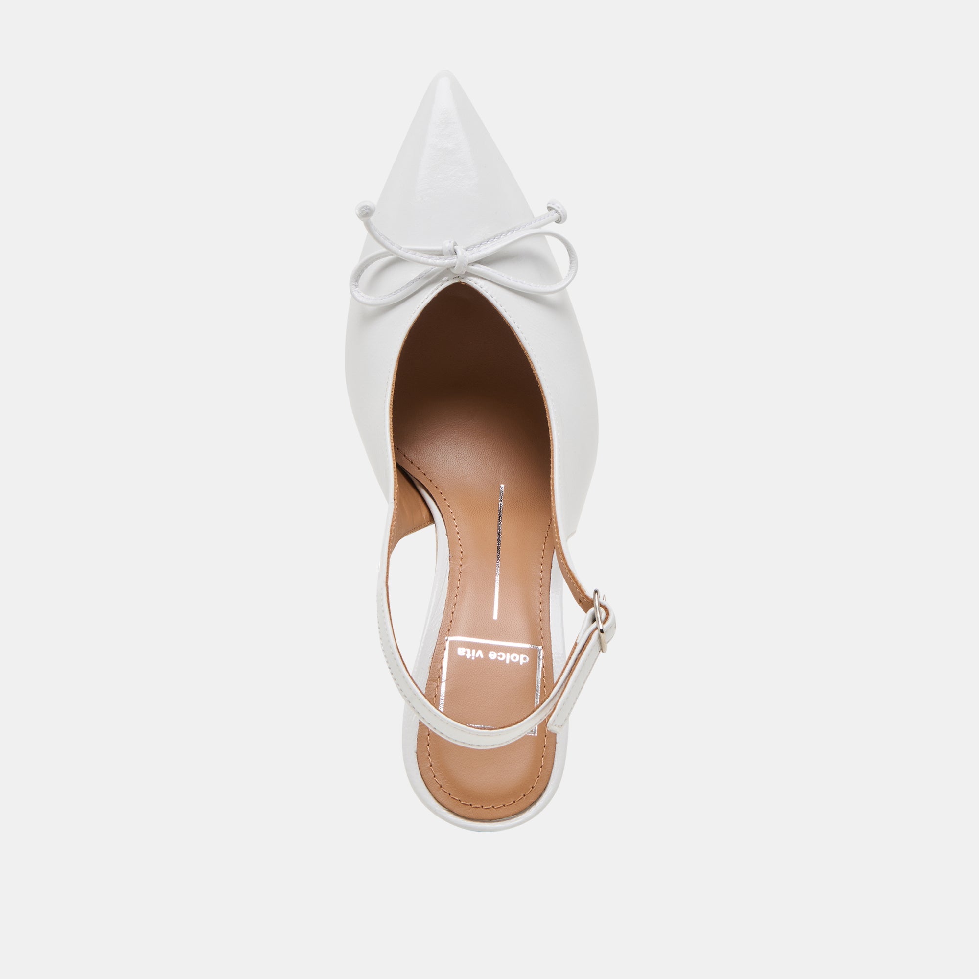 GEENA HEELS WHITE LEATHER | Women Dolce Vita