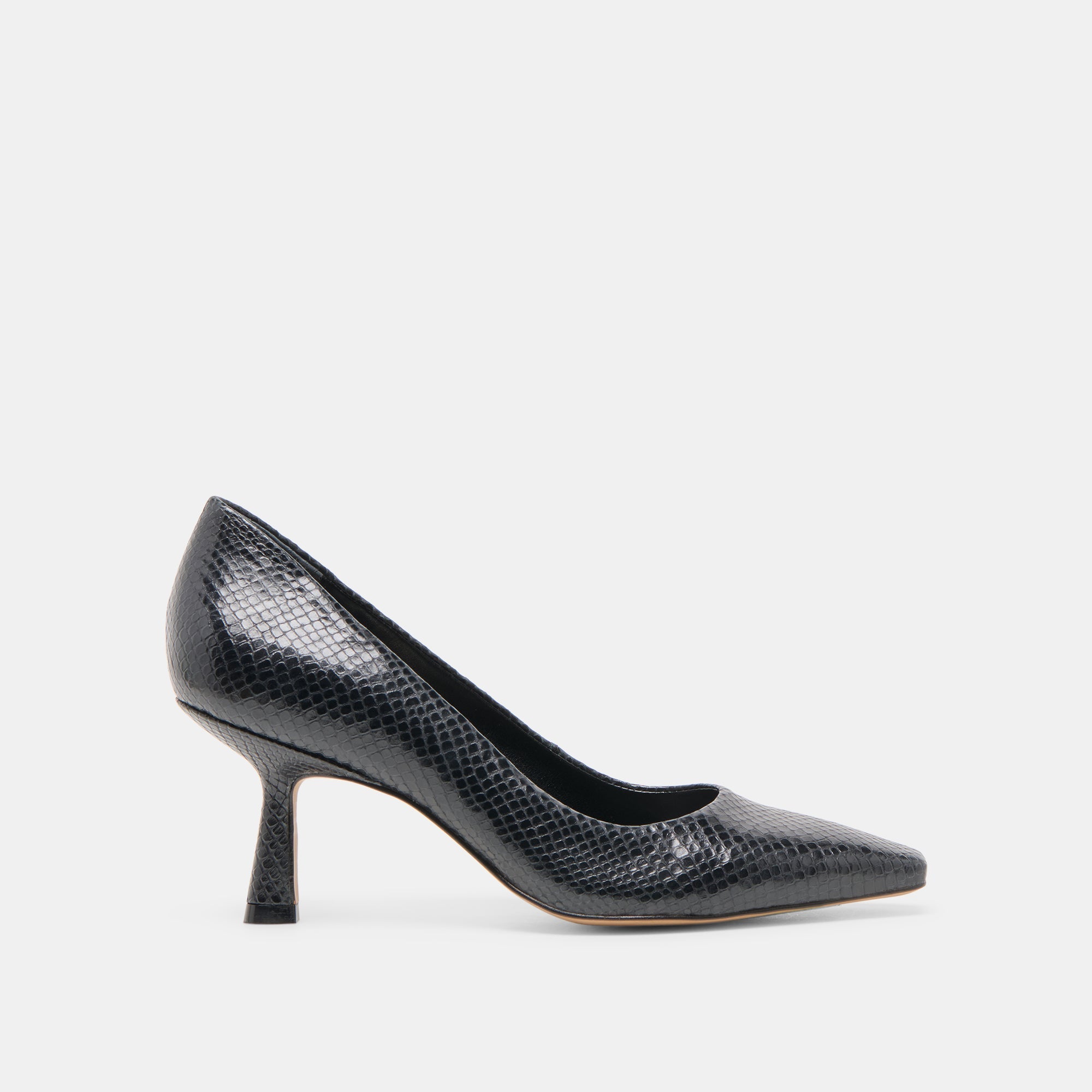 Briona Onyx Embossed Leather Heels | Women Dolce Vita
